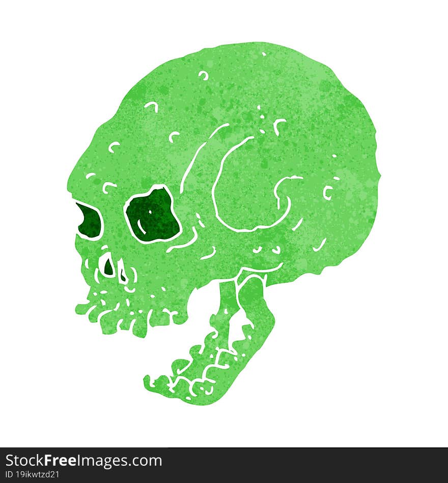 cartoon spooky skull