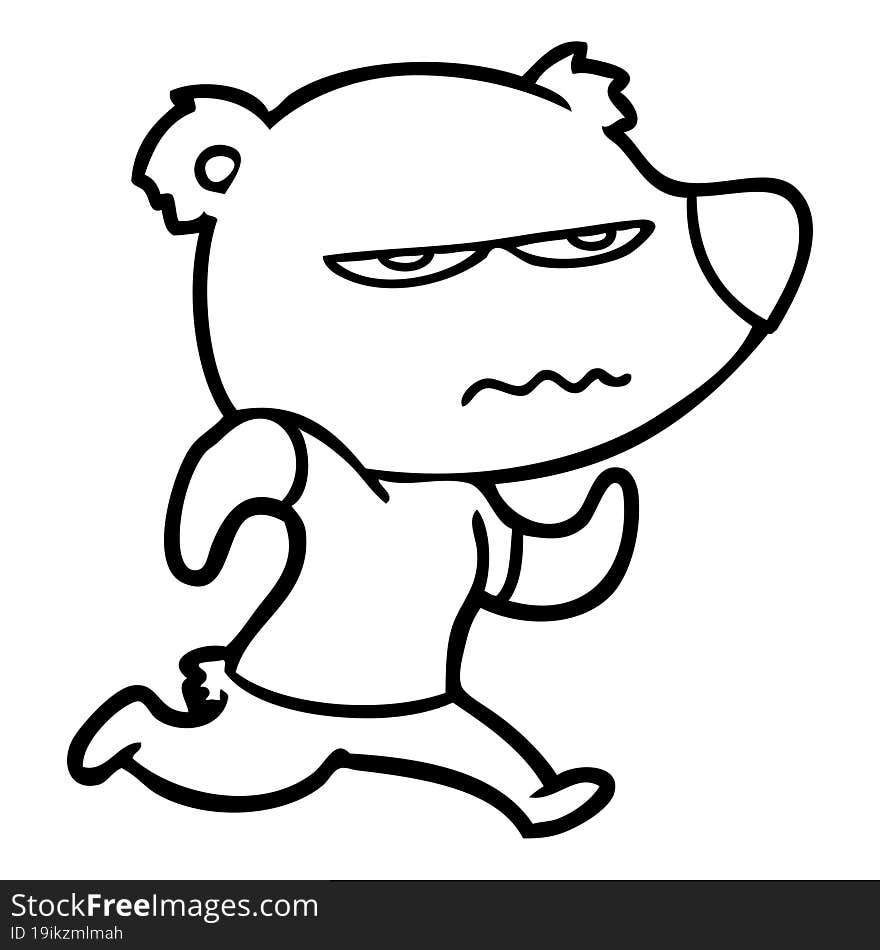 angry bear polar cartoon. angry bear polar cartoon