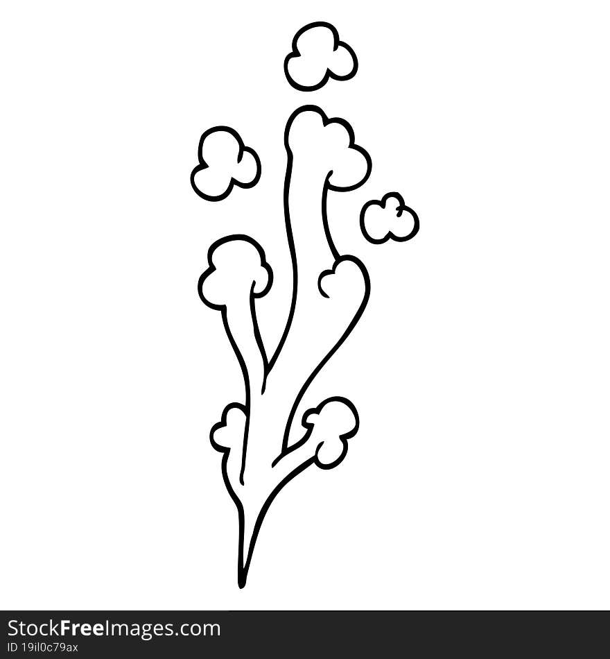 Line Drawing Cartoon Whooshing Cloud