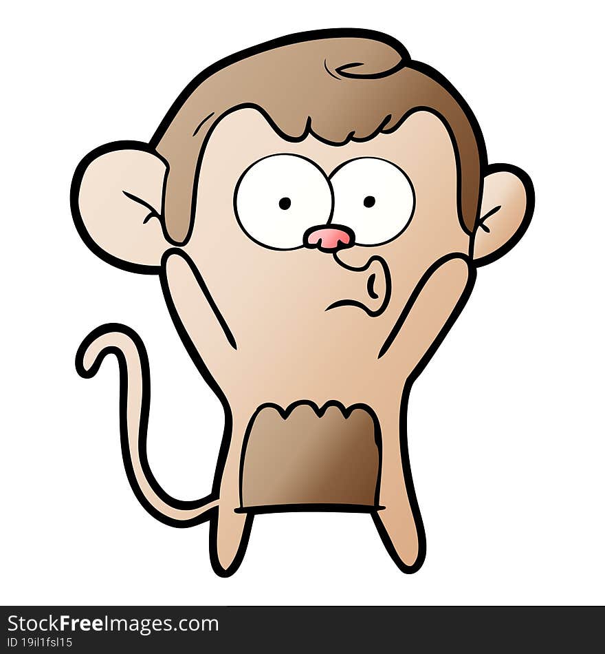 cartoon surprised monkey. cartoon surprised monkey