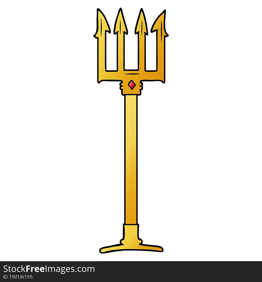 cartoon trident. cartoon trident