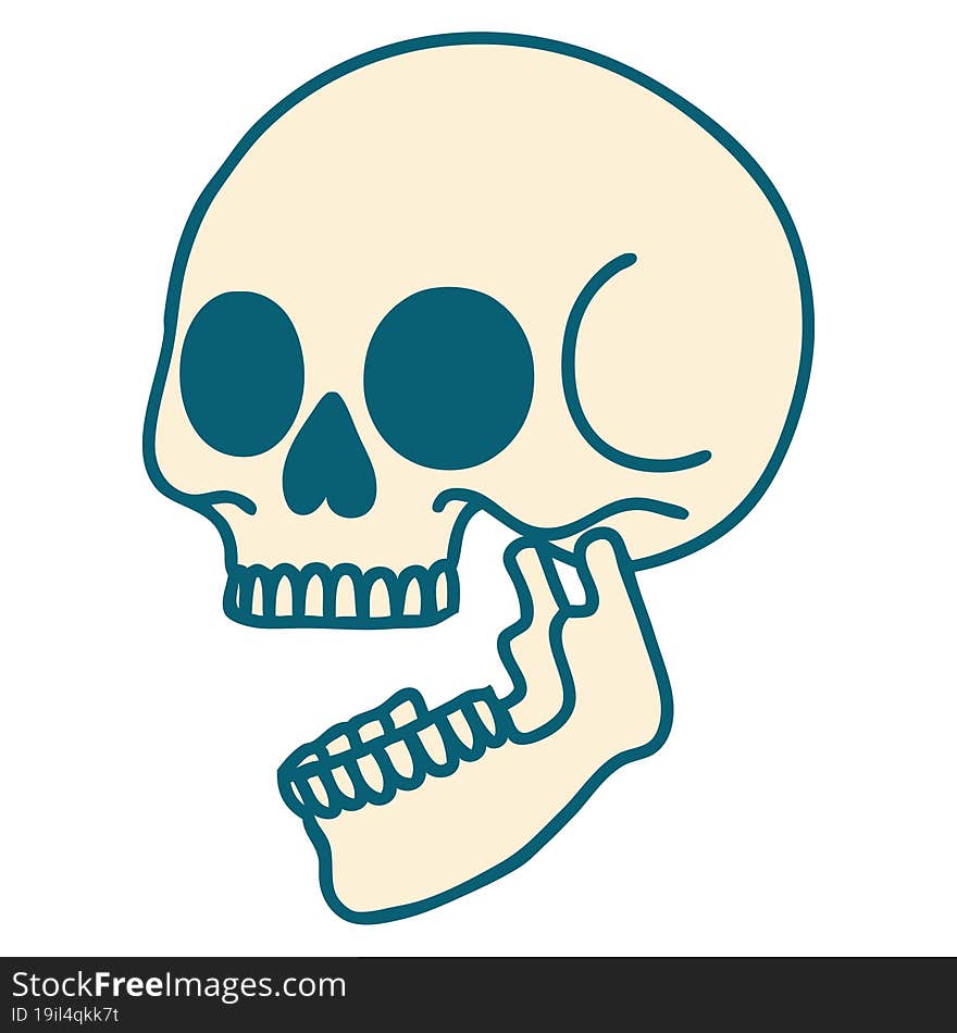 tattoo style icon of a skull