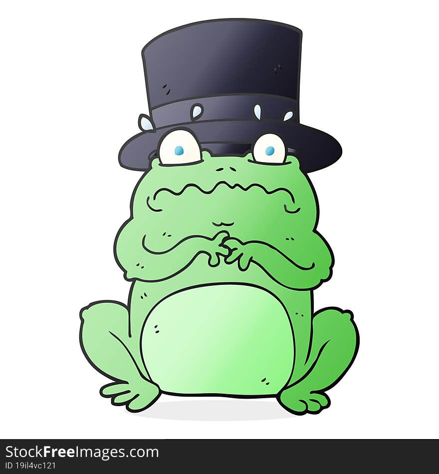 cartoon wealthy toad