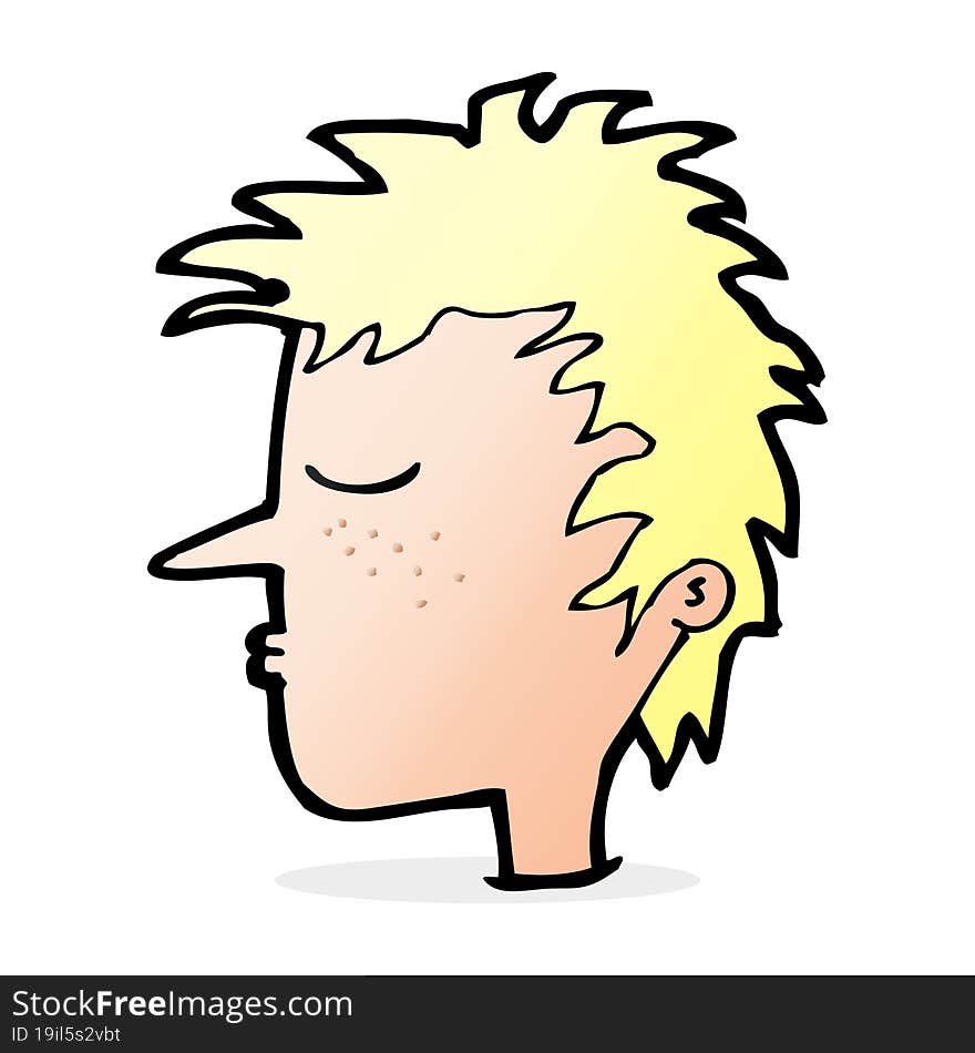 cartoon male face