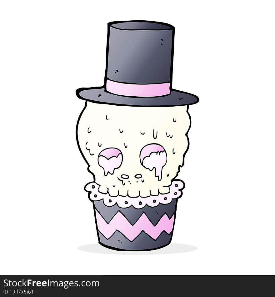 spooky cupcake cartoon