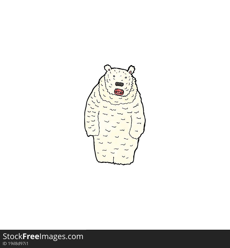 funny cartoon polar bear