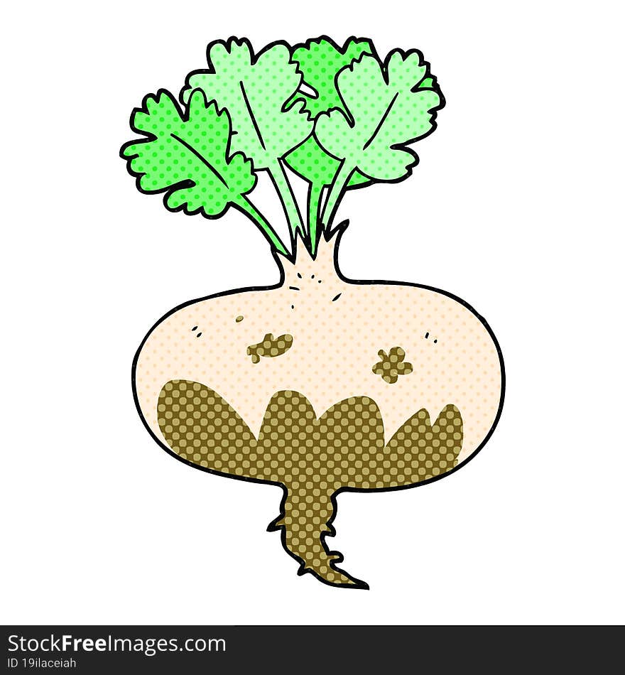 comic book style cartoon muddy turnip