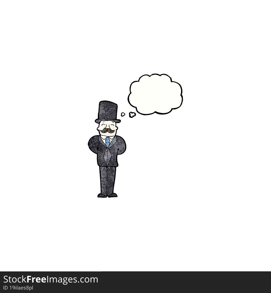 cartoon victorian man