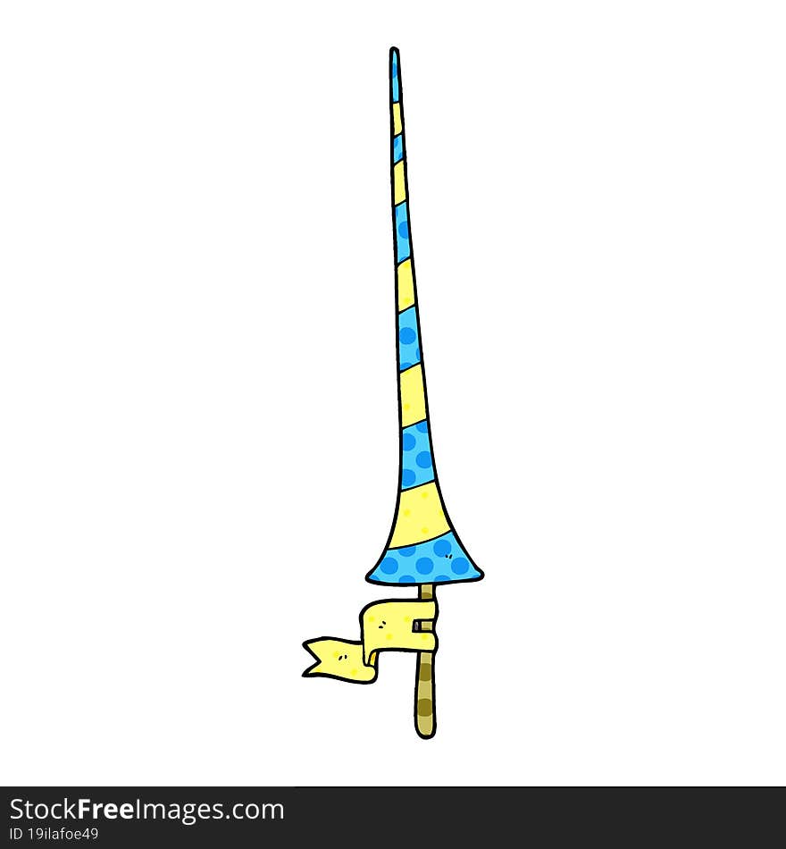 cartoon doodle medieval lance