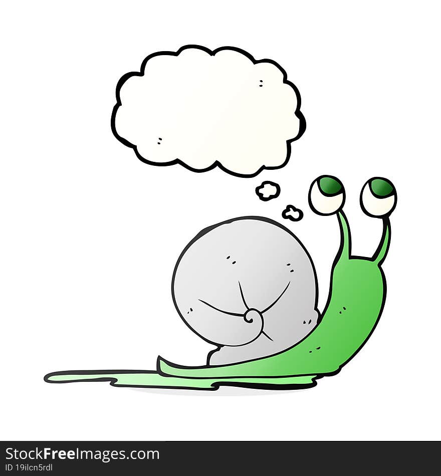 thought bubble cartoon snail