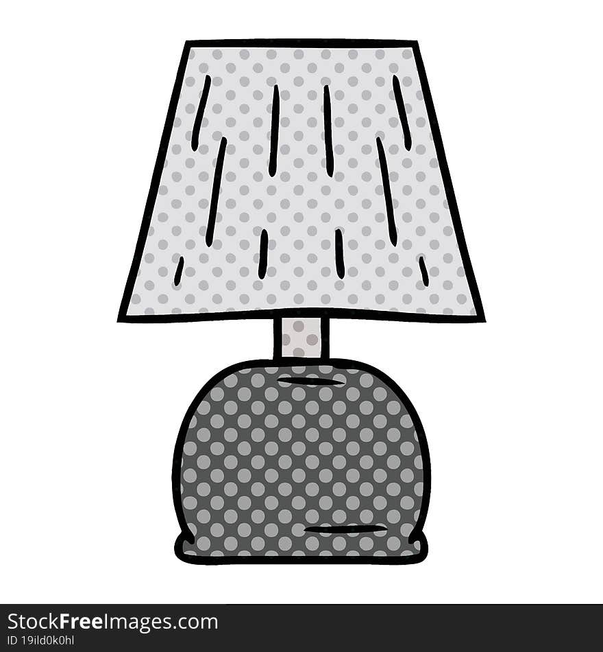 cartoon doodle of a bed side lamp