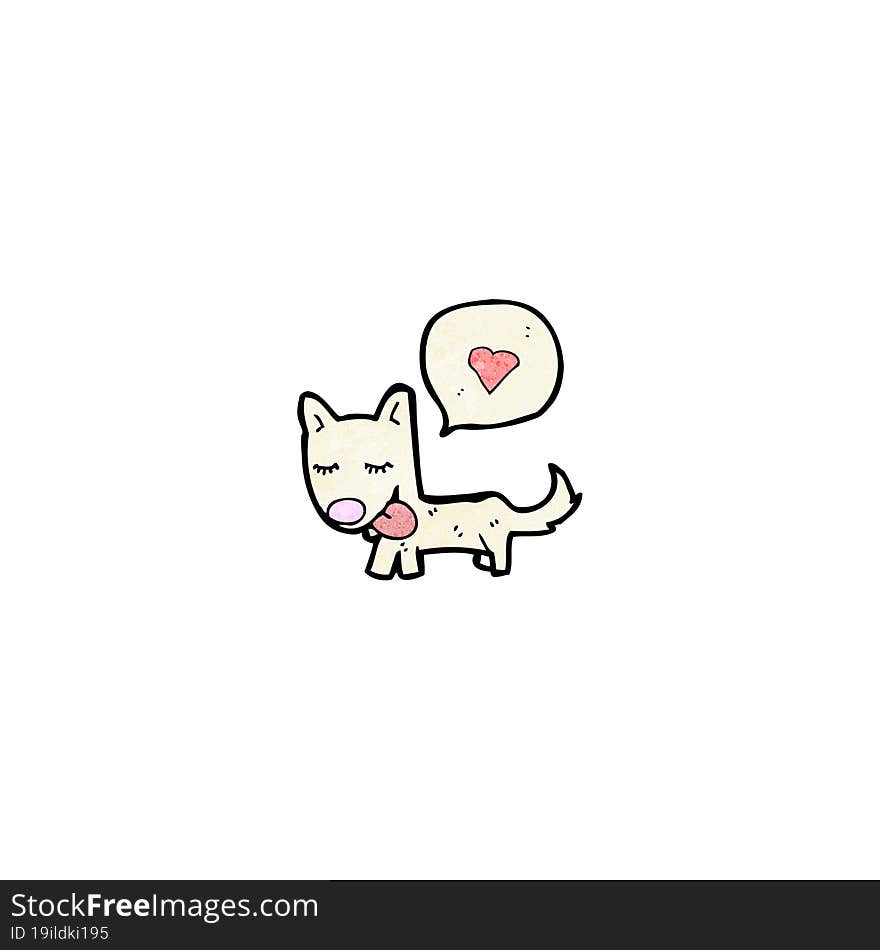 cartoon affectionate dog