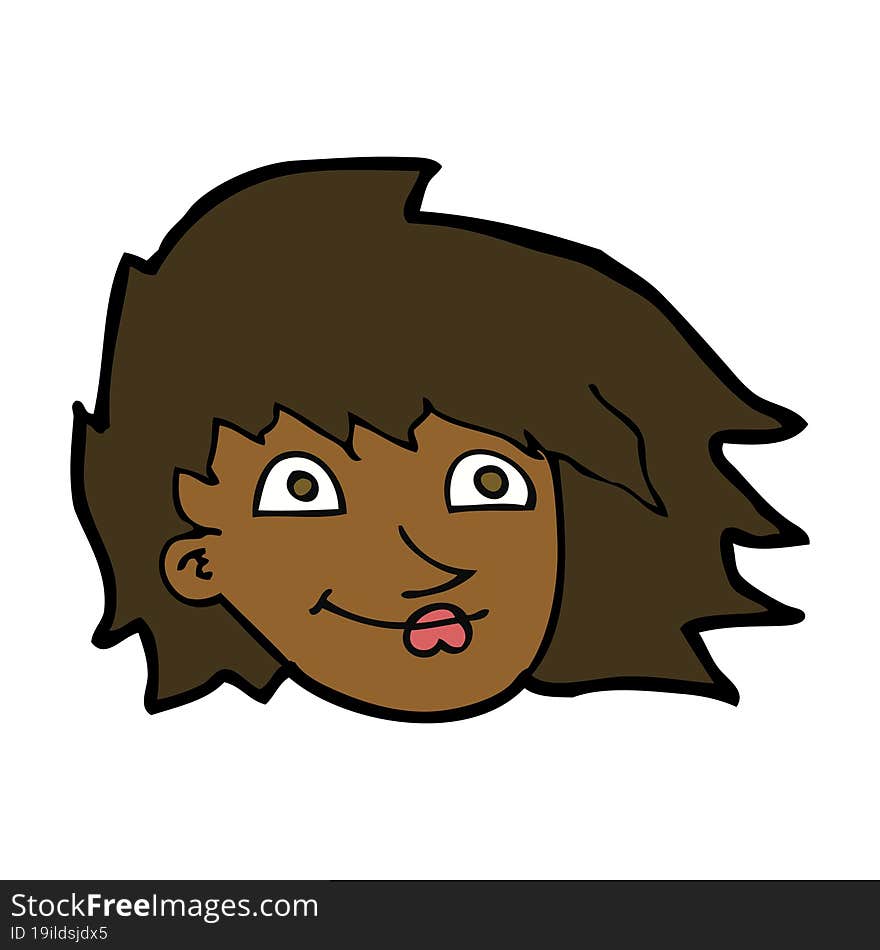 cartoon female face