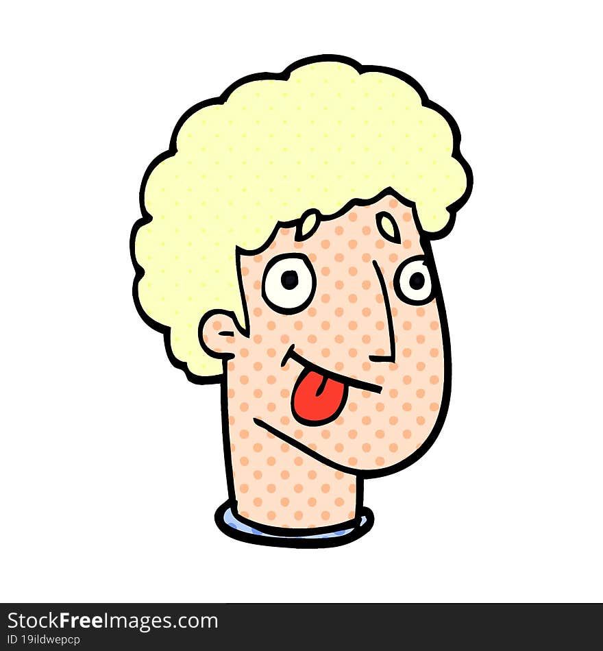 cartoon doodle male face