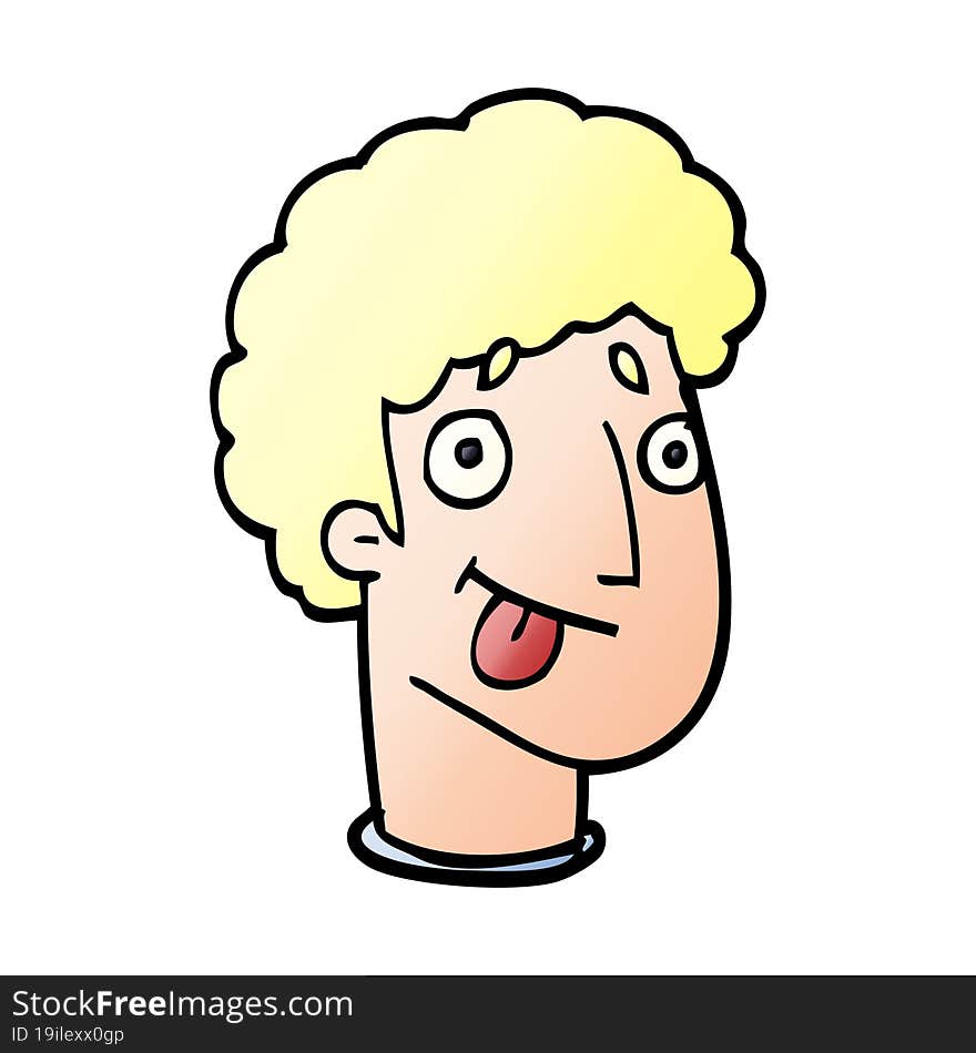 cartoon doodle male face