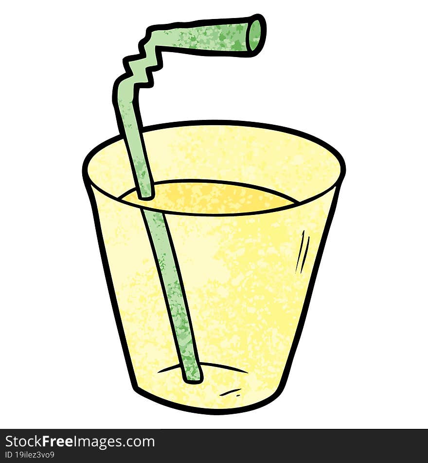 cartoon drink with straw. cartoon drink with straw