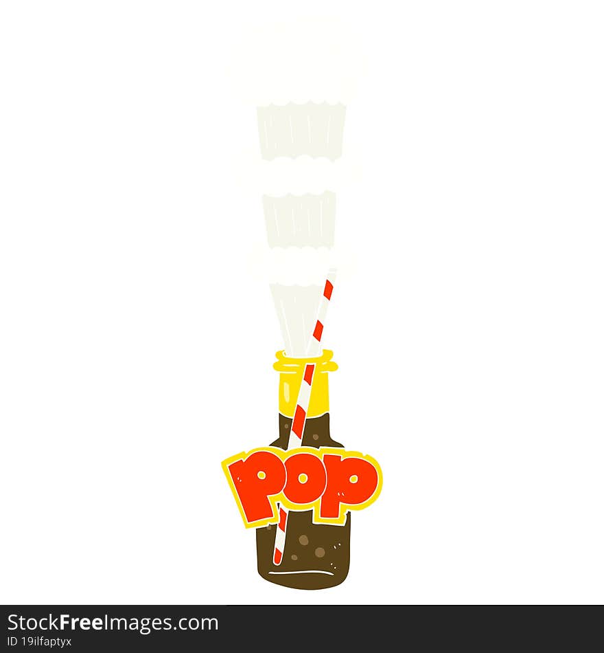 flat color illustration of fizzy drink bottle. flat color illustration of fizzy drink bottle