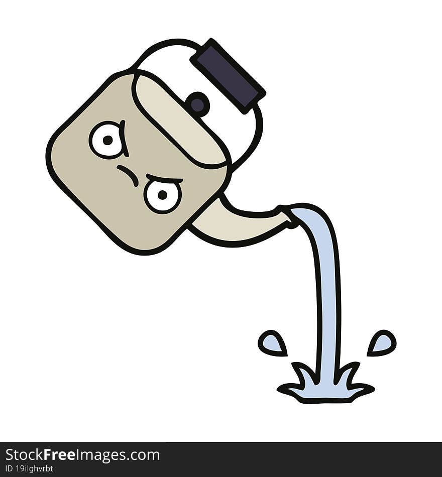 cute cartoon pouring kettle