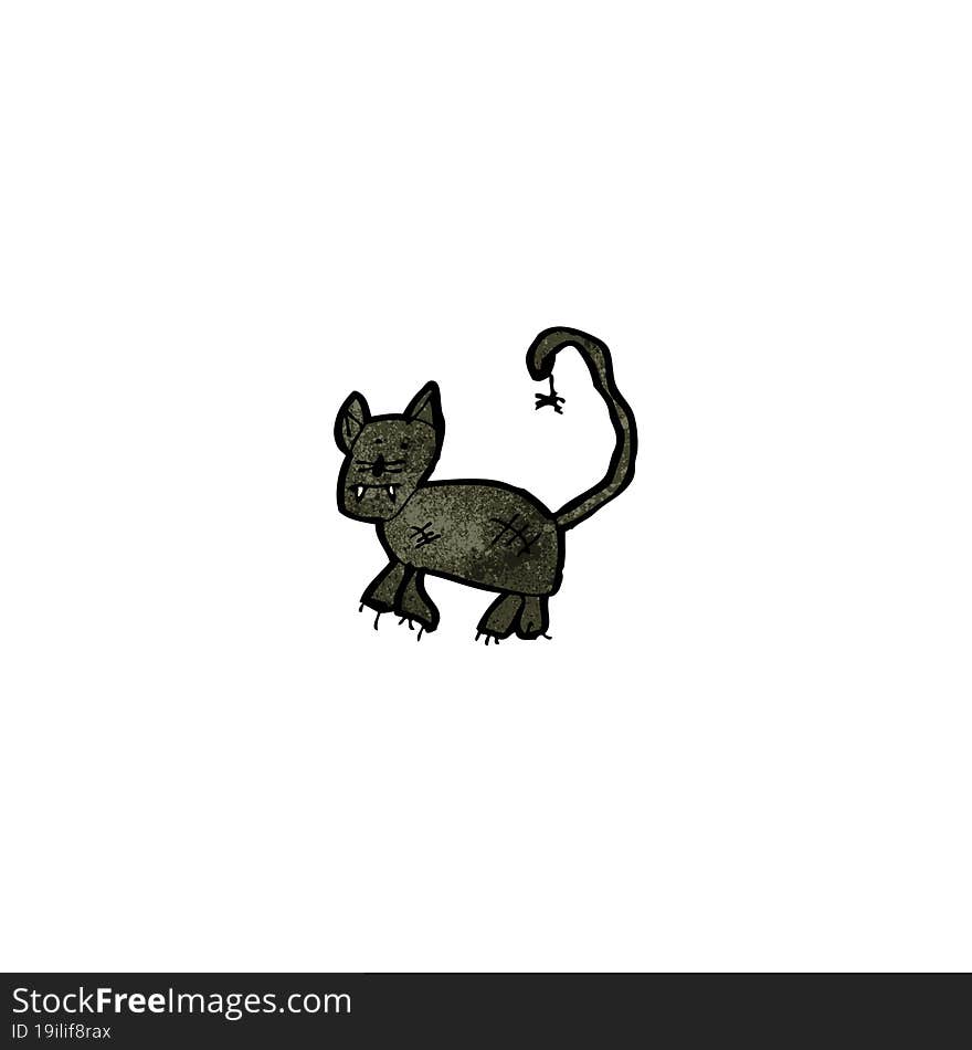 Child S Drawing Of A Black Cat