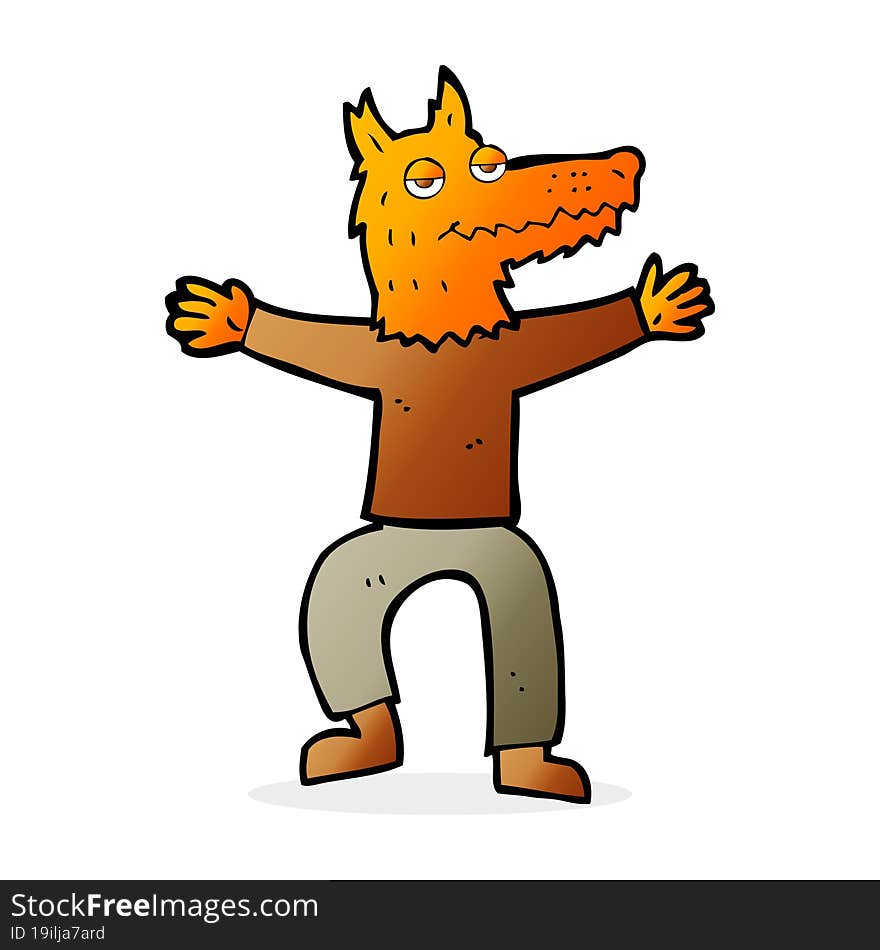 cartoon fox man