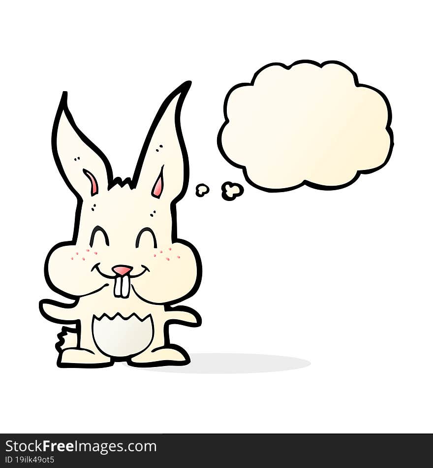 Cartoon Rabbit With Thought Bubble