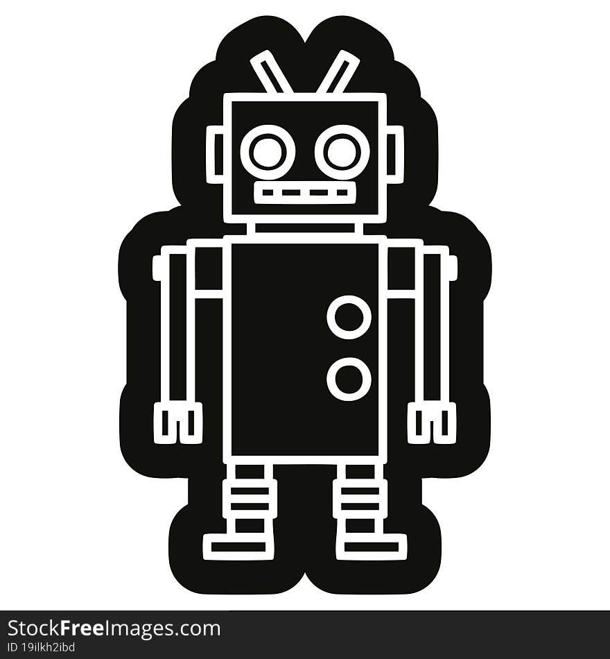 dancing robot icon symbol