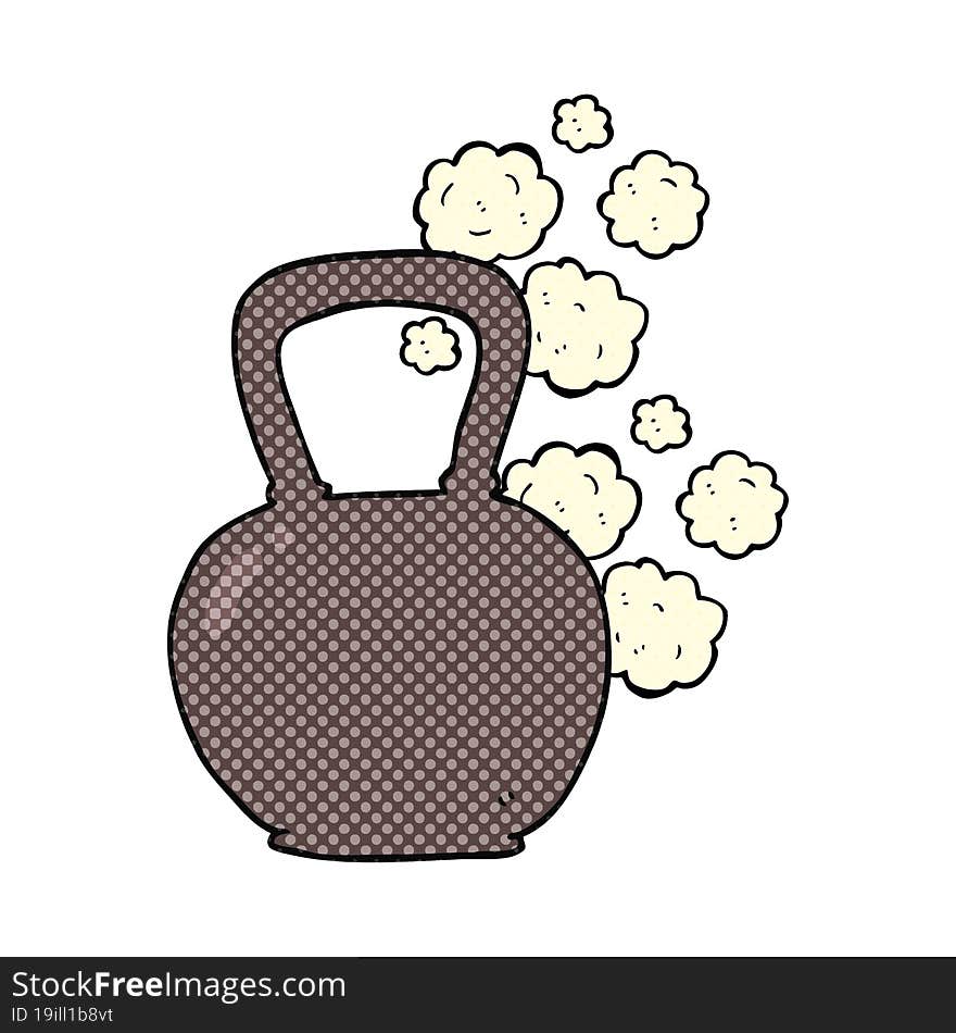 freehand drawn cartoon kettle bell. freehand drawn cartoon kettle bell