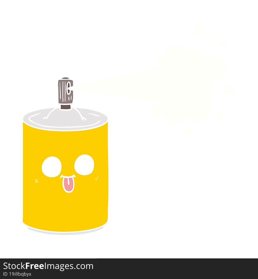 flat color style cartoon aerosol spray can