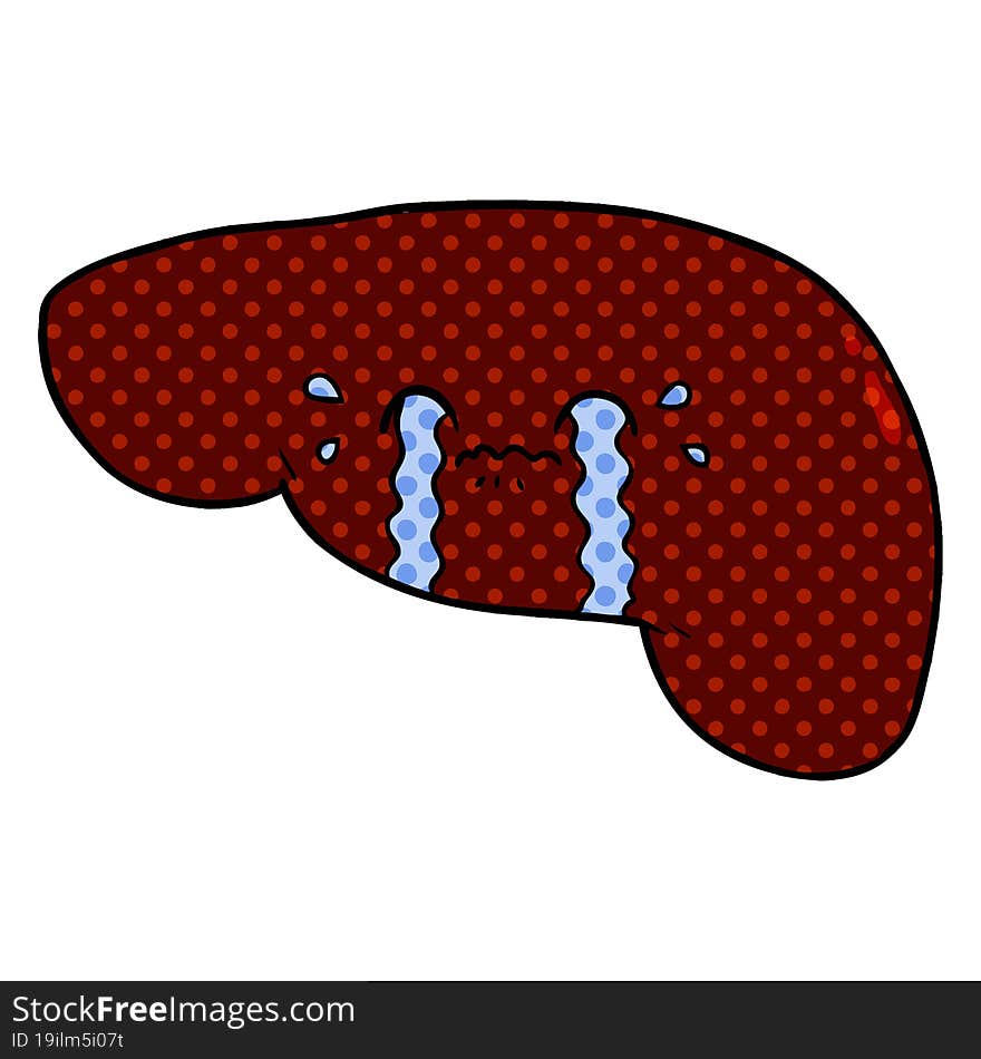 cartoon liver. cartoon liver