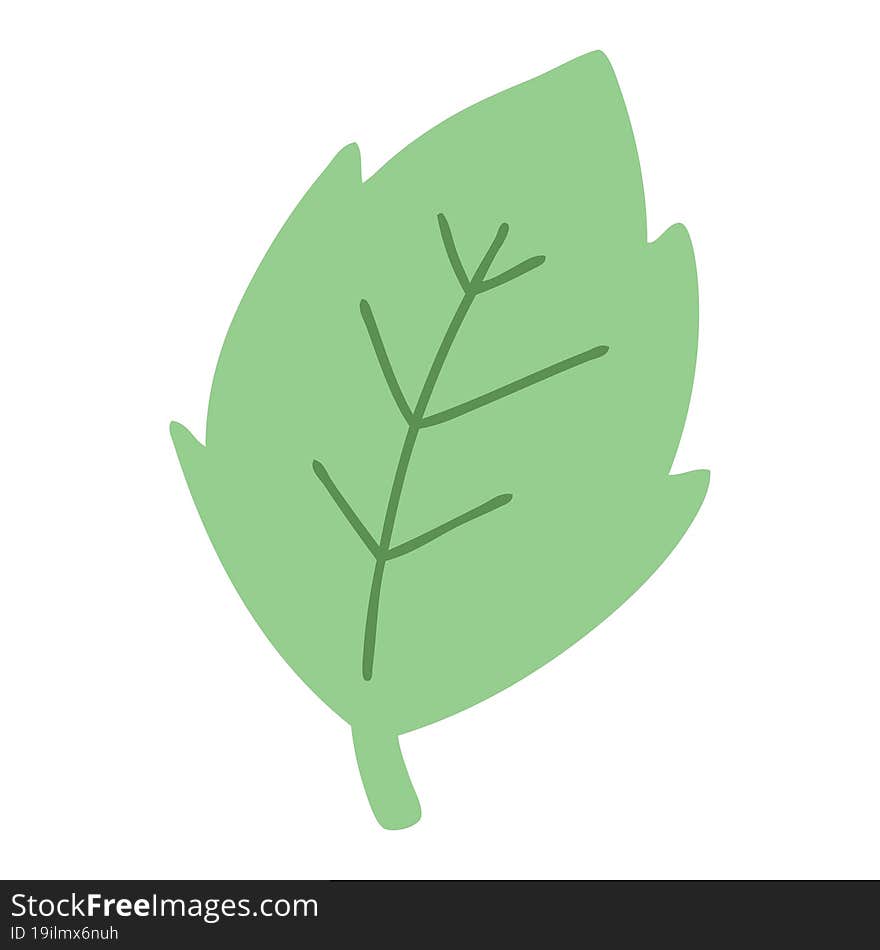 simple cartoon leaf