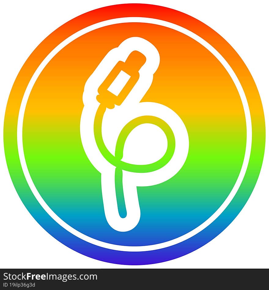 Electrical Plug Circular In Rainbow Spectrum