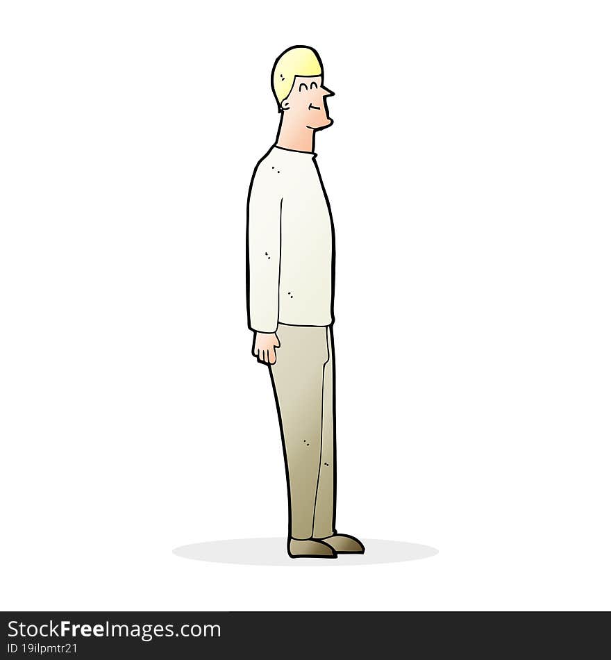 cartoon tall man