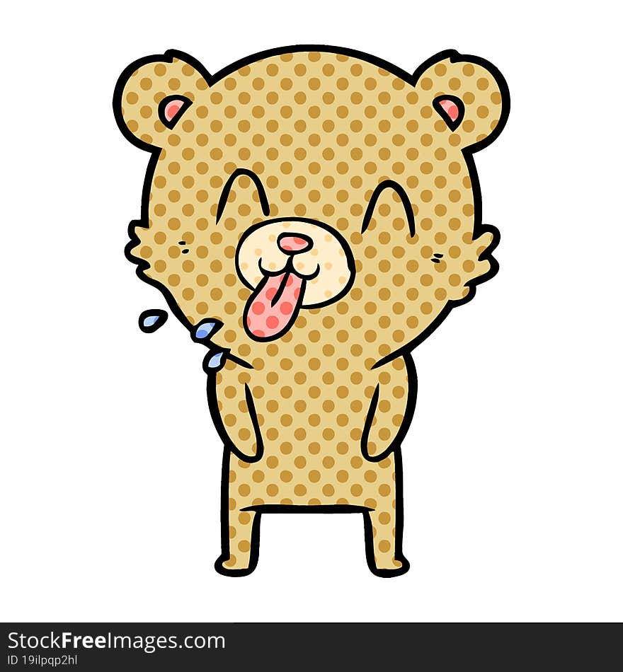 rude cartoon bear. rude cartoon bear