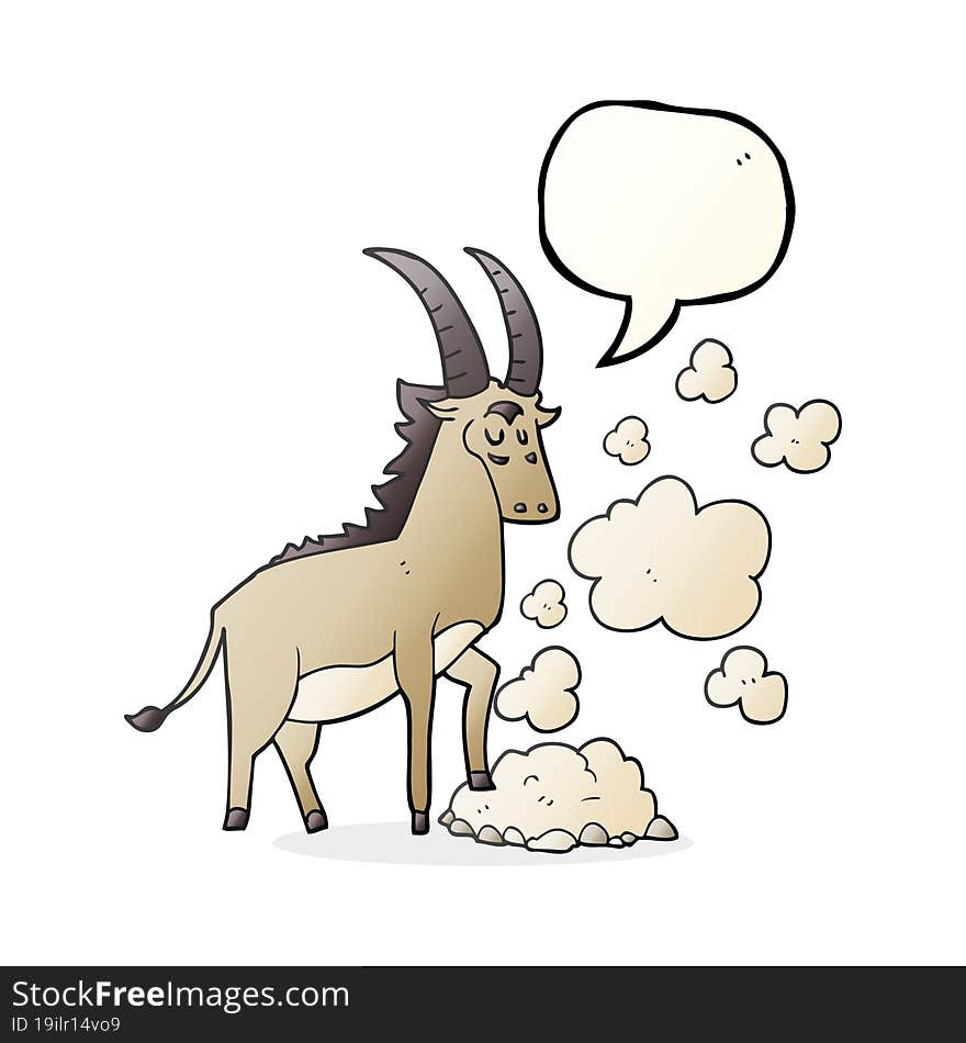 Speech Bubble Cartoon Antelope