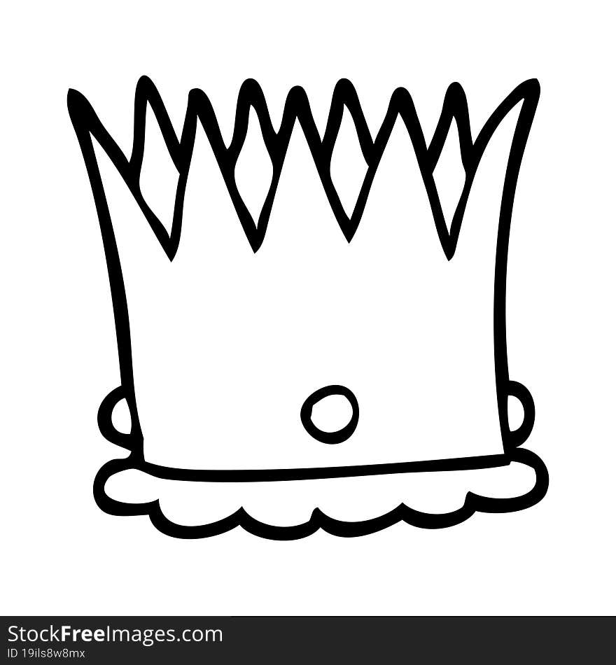 line drawing cartoon royal crown