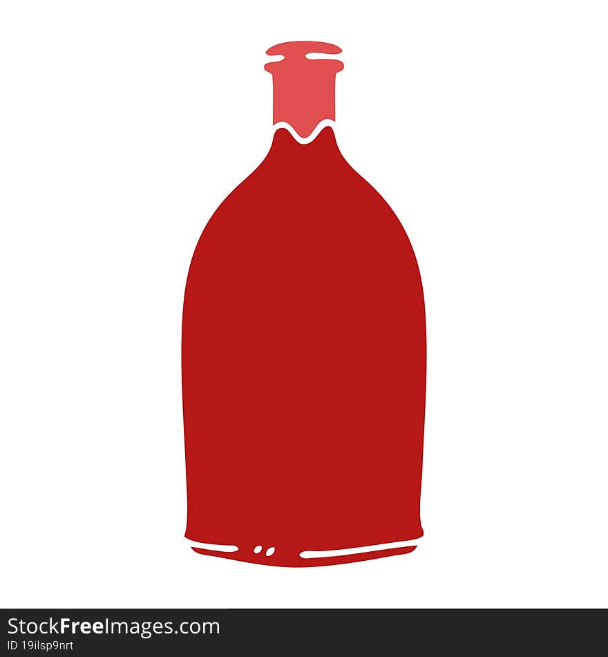 hand drawn quirky cartoon red wine bottle. hand drawn quirky cartoon red wine bottle