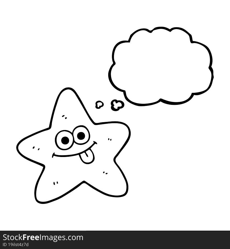 Thought Bubble Cartoon Starfish