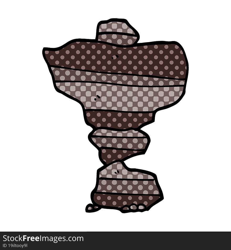 cartoon doodle of stacked stone