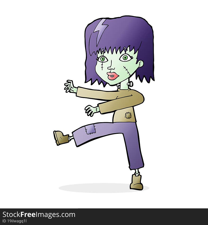 cartoon zombie girl