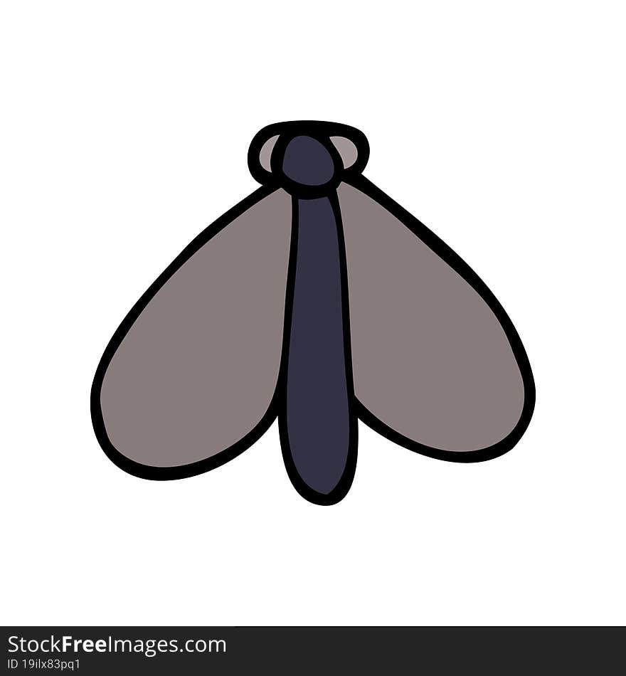 cartoon doodle still moth