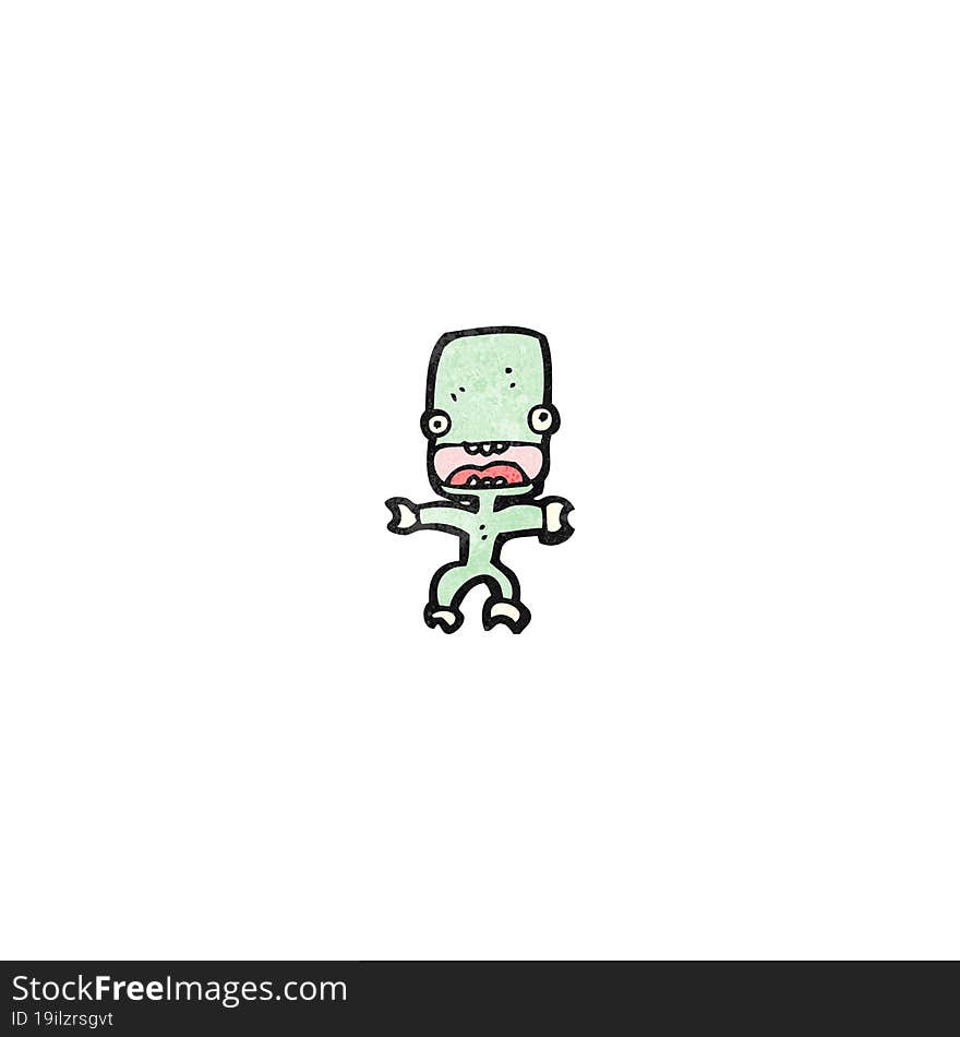 cartoon little alien