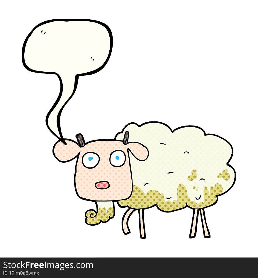 Comic Book Speech Bubble Cartoon Muddy Goat