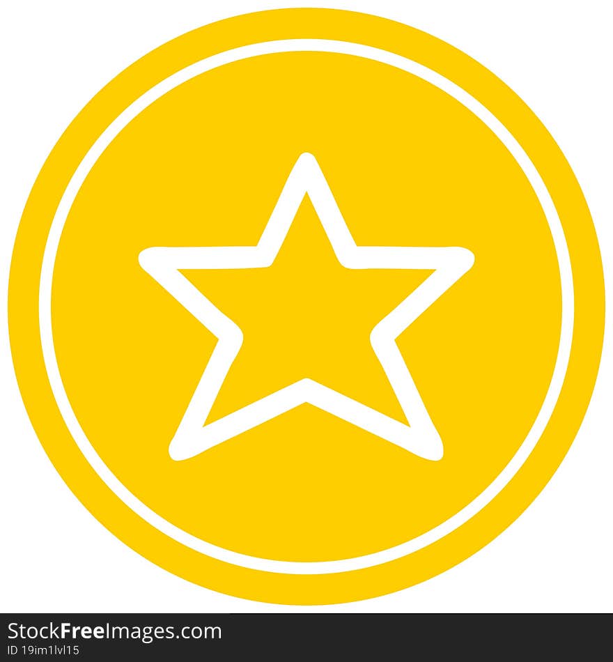 star shape circular icon