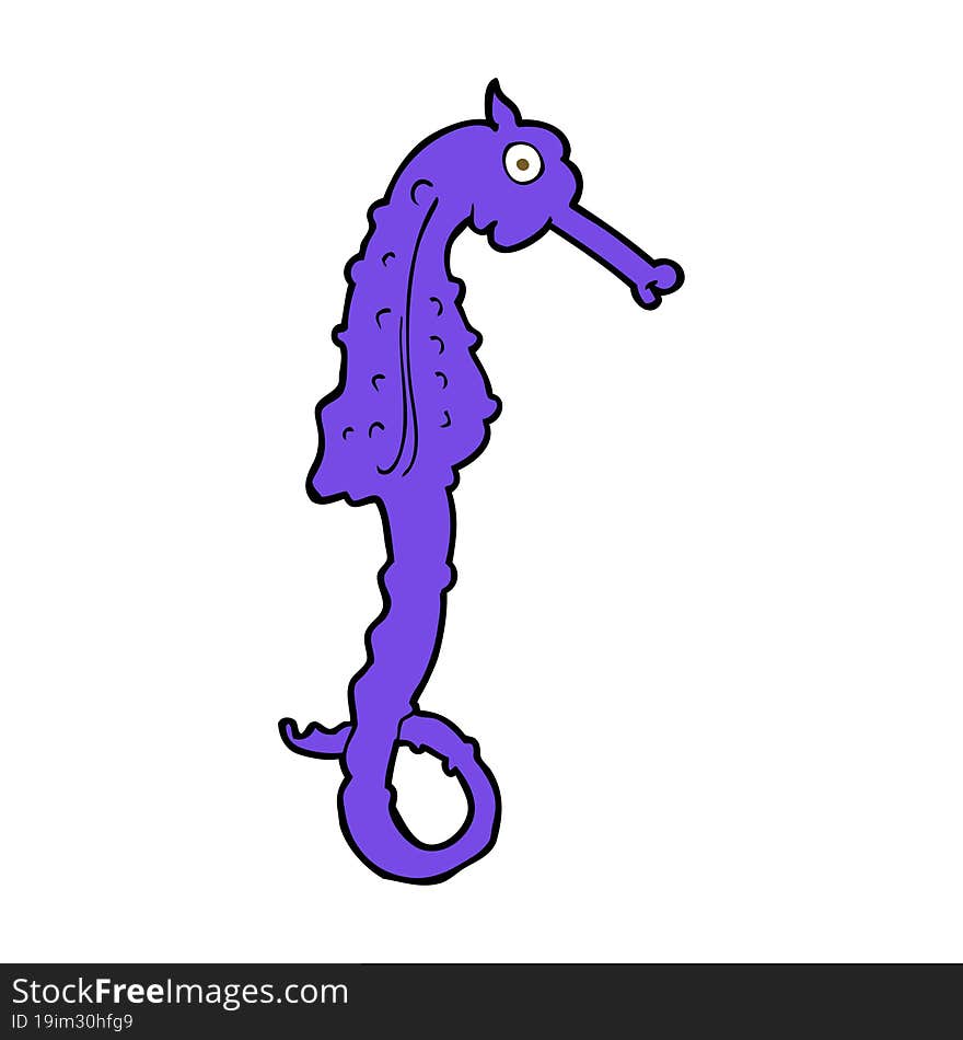 cartoon sea horse