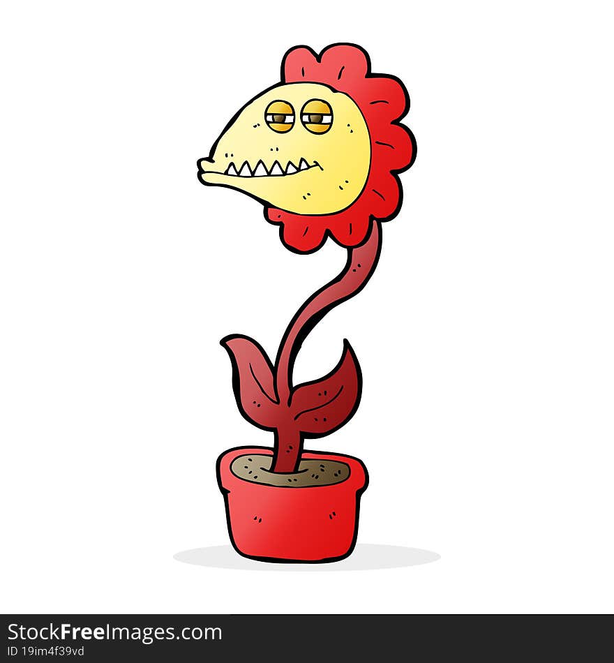 cartoon monster flower