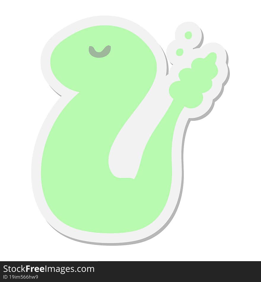 cartoon snake sticker