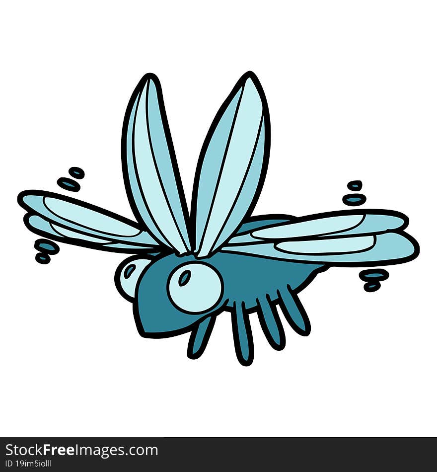 cute cartoon bug flying. cute cartoon bug flying