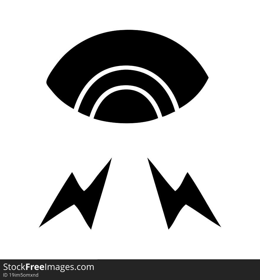 flat symbol of a mystic eye. flat symbol of a mystic eye