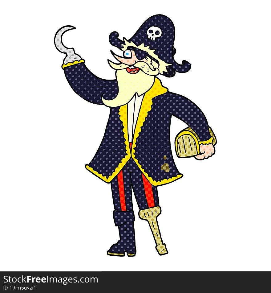 cartoon pirate captain