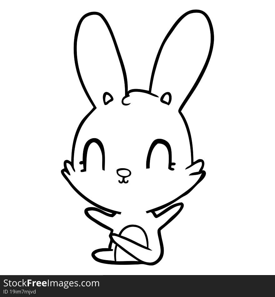 cute cartoon rabbit. cute cartoon rabbit